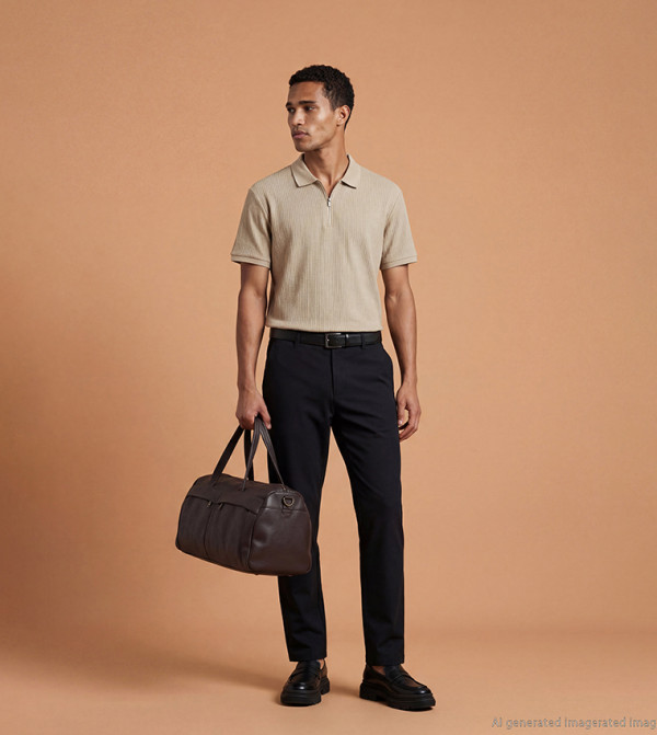 LC Waikiki Polo T-Shirts - Beige Polo T-shirts