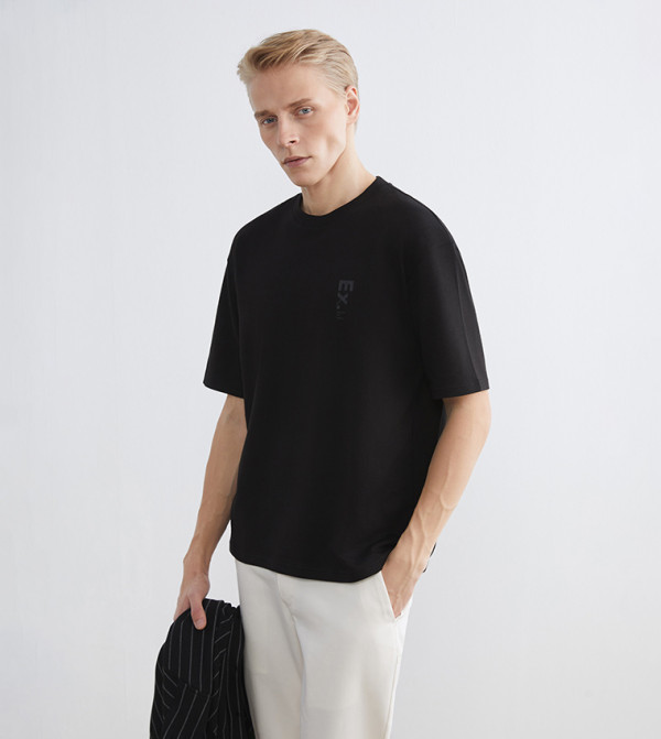 LC Waikiki LC Waikiki - Black Round Neck T-Shirts