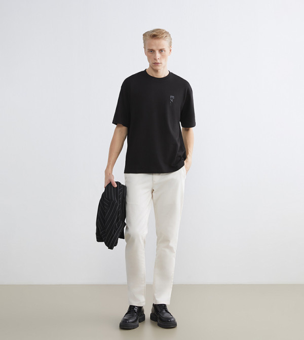 LC Waikiki LC Waikiki - Black Round Neck T-Shirts