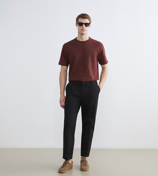 LC Waikiki LC Waikiki - Brown Round Neck T-Shirts