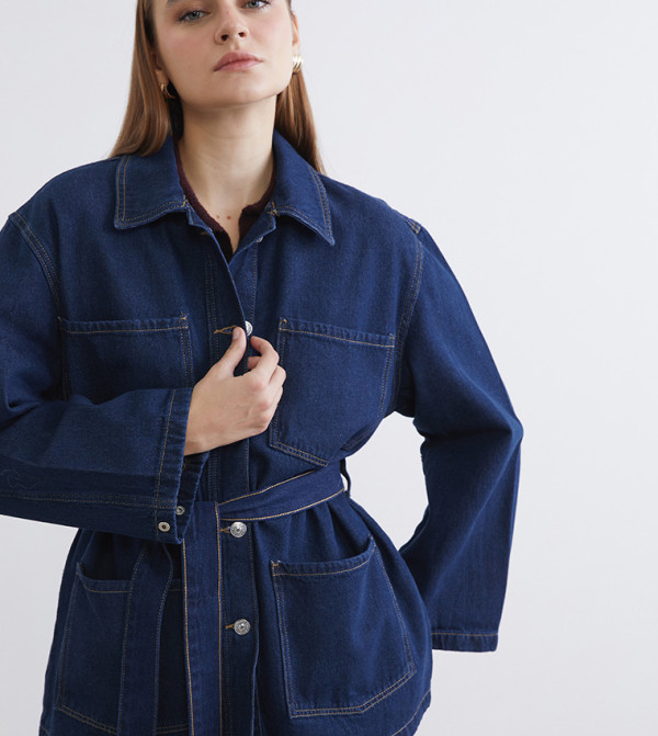 LC Waikiki  Denim Jackets - Blue Denim Jackets