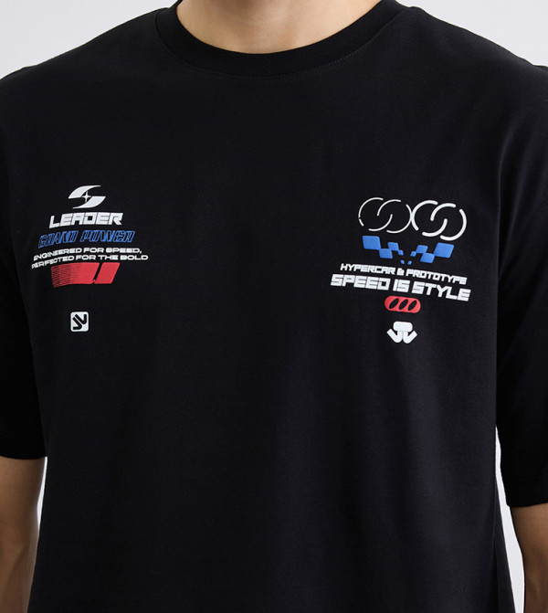 LC Waikiki LC Waikiki - BLACK Round Neck T-Shirts