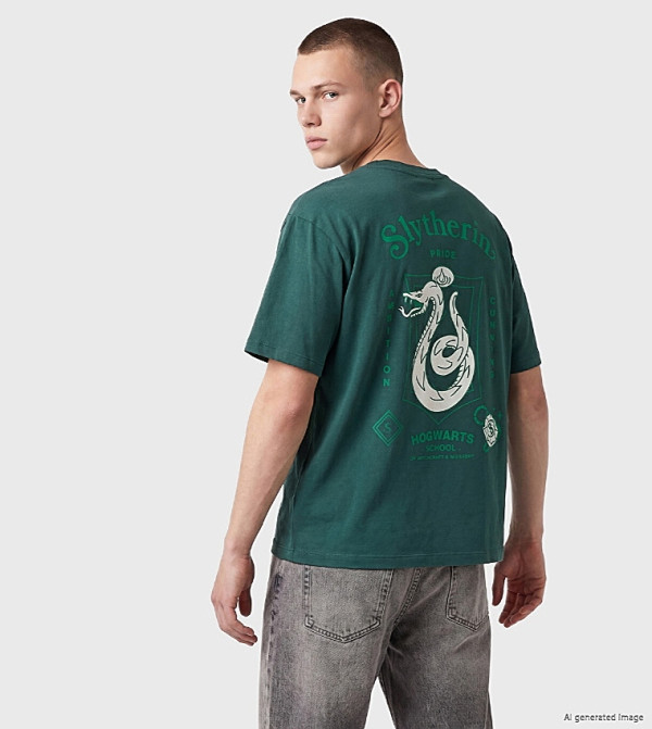 اٍل سي واي كيكي  workwear-reworked - أخضر Round Neck T-Shirts