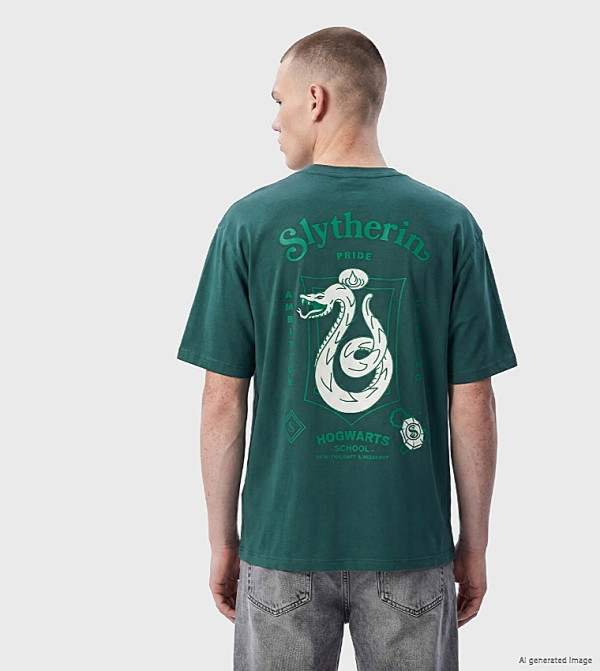 اٍل سي واي كيكي  workwear-reworked - أخضر Round Neck T-Shirts