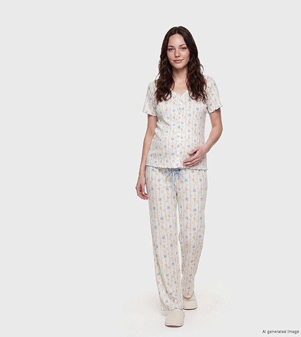 LC Waikiki  Maternity Clothing - Beige Sleep wear