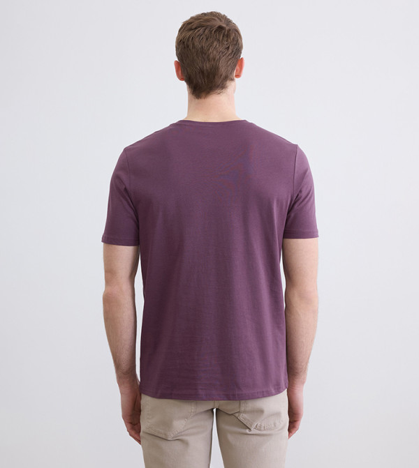LC Waikiki LC Waikiki - Purple Round Neck T-Shirts