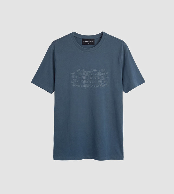 LC Waikiki LC Waikiki - Blue Round Neck T-Shirts