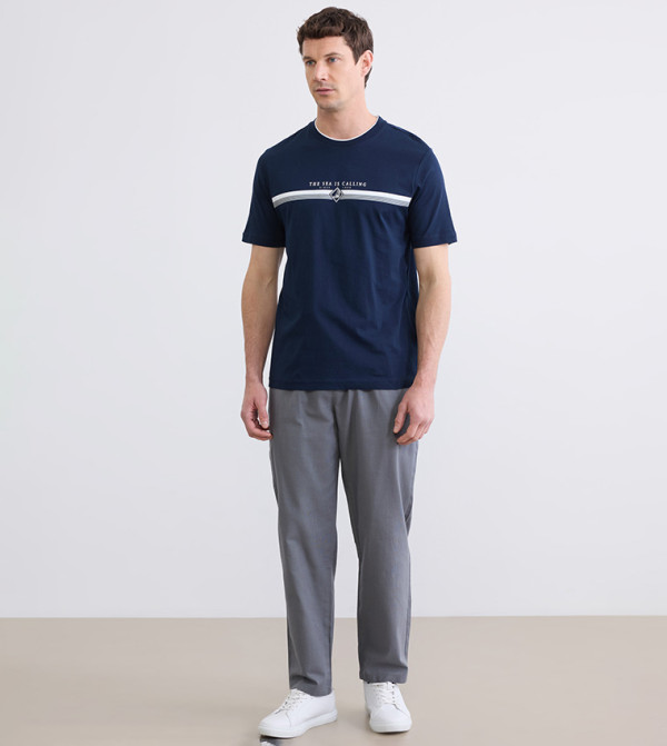 LC Waikiki LC Waikiki - Navy Round Neck T-Shirts