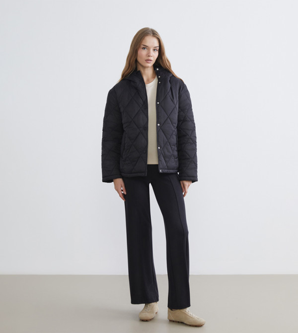 LC Waikiki  Puffer & Quilted Jackets - Black Puffer & Quilted Jackets