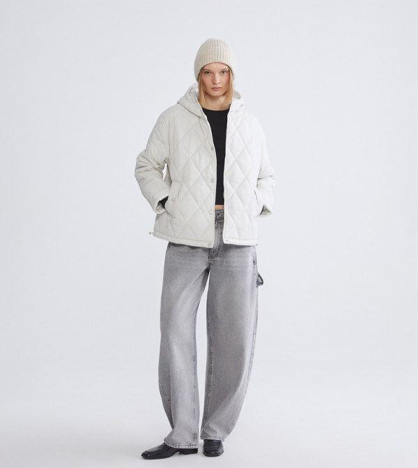 LC Waikiki  Puffer & Quilted Jackets - Ecru Puffer & Quilted Jackets
