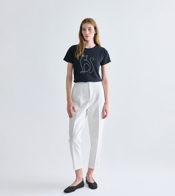 LC Waikiki  T-Shirts - Black Short Sleeve T-Shirts