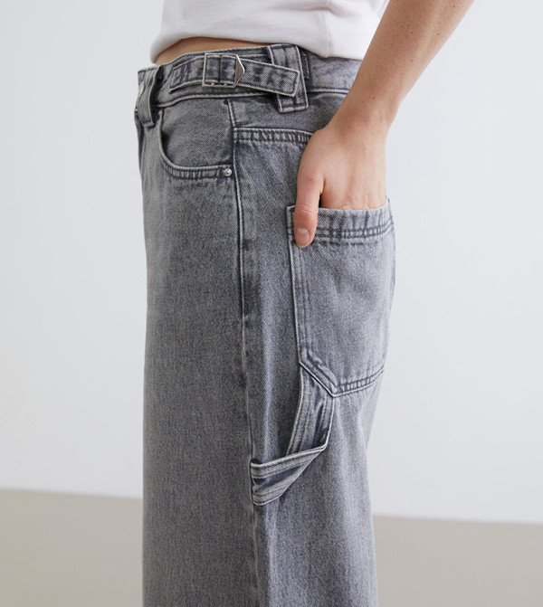 اٍل سي واي كيكي  بناطيل جينز - رمادي Boyfriend jeans