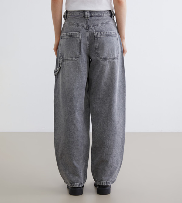 اٍل سي واي كيكي  بناطيل جينز - رمادي Boyfriend jeans