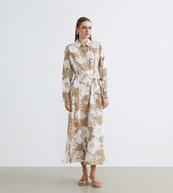 اٍل سي واي كيكي اٍل سي واي كيكي - بيج Shirt & T-Shirt Dresses