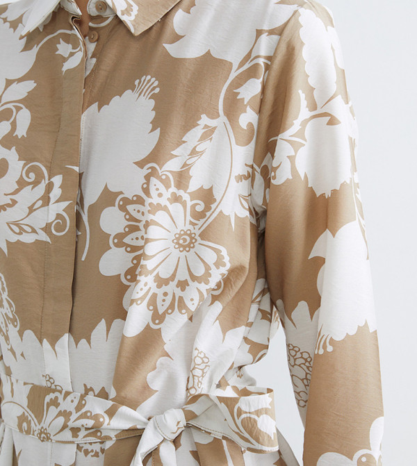 اٍل سي واي كيكي اٍل سي واي كيكي - بيج Shirt & T-Shirt Dresses