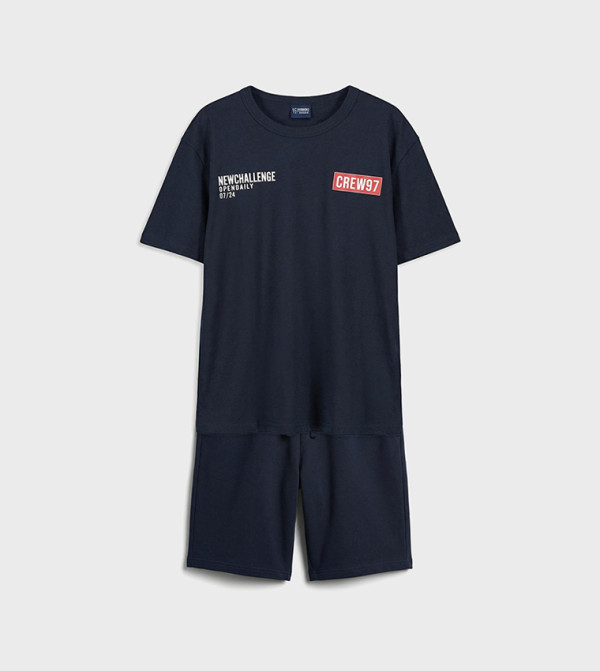 LC Waikiki  resort-vacation-sets - Navy Clothing Sets