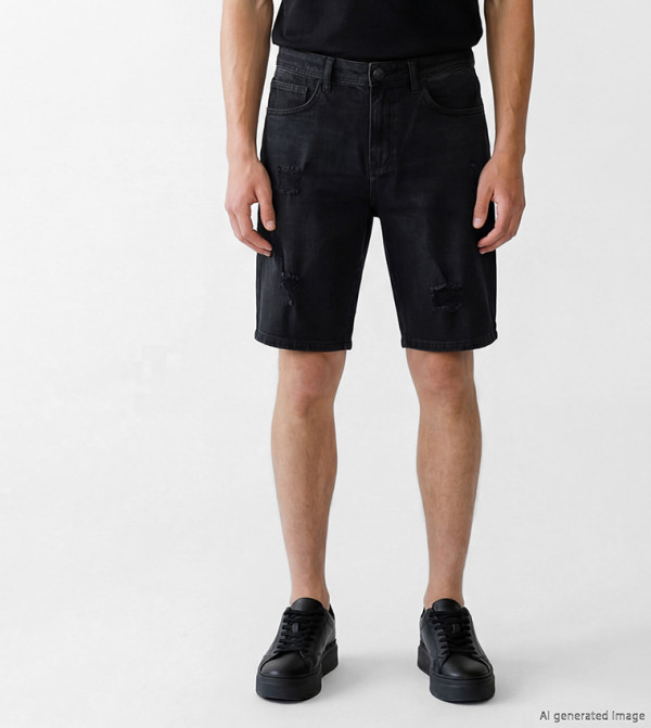 LC Waikiki  Denim Shorts - BLACK Denim shorts
