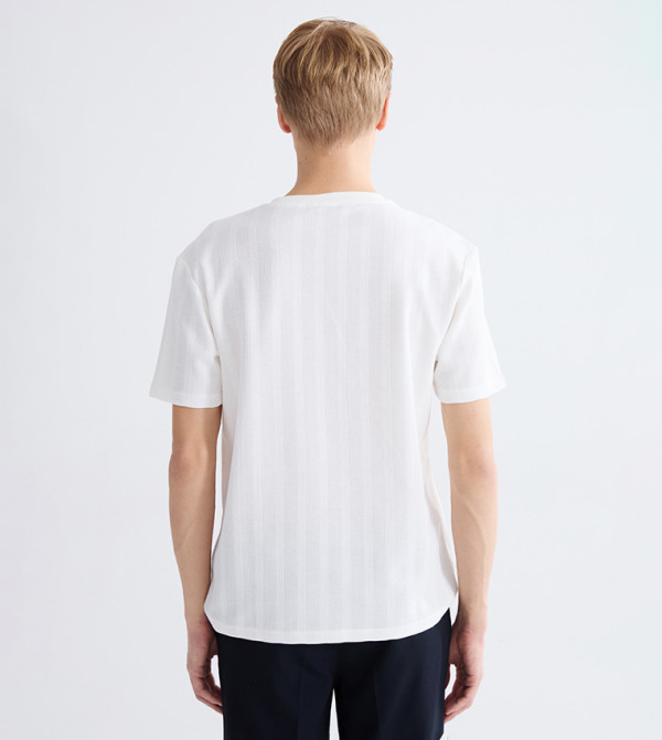 اٍل سي واي كيكي  ملابس - أبيض Round Neck T-Shirts