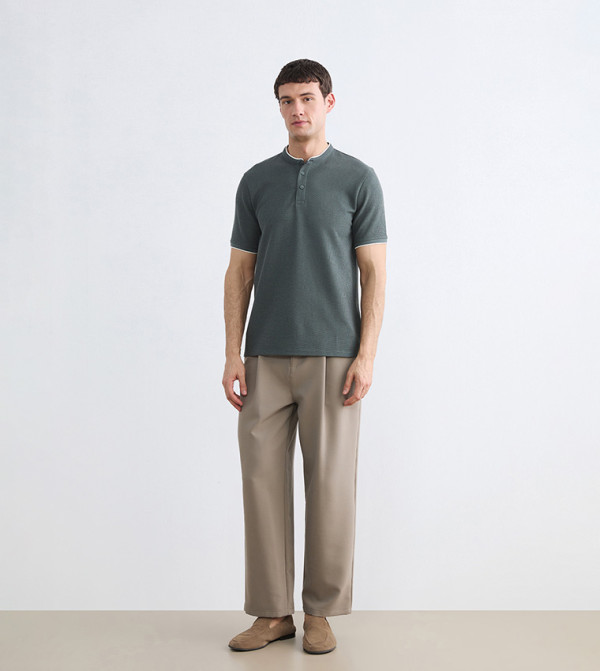 LC Waikiki Clothing - Green Round Neck T-Shirts