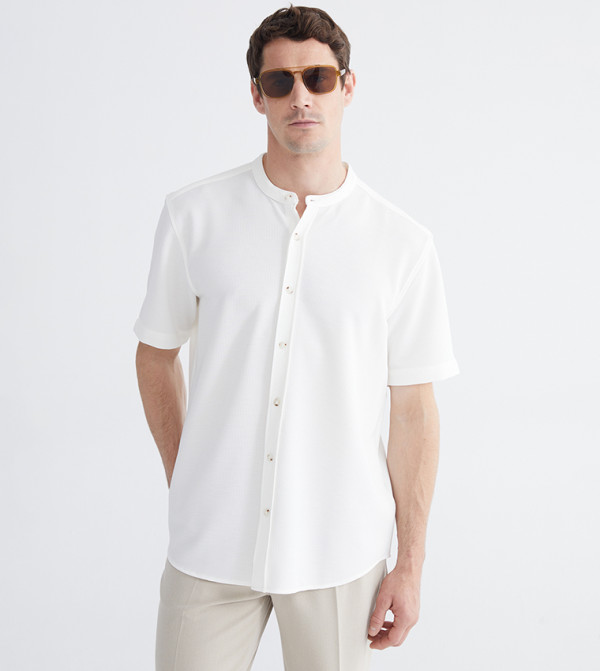 LC Waikiki  Casual Shirts - White Short Sleeves