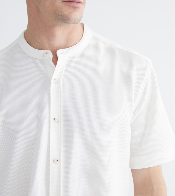 LC Waikiki  Casual Shirts - White Short Sleeves