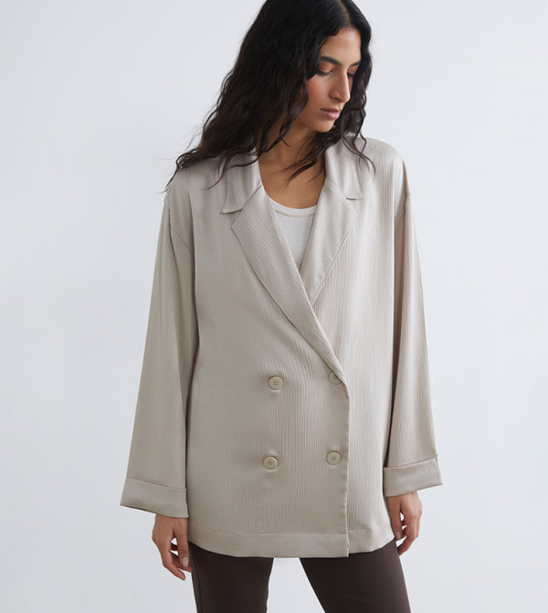 LC Waikiki Blazers - Beige Mini Dresses