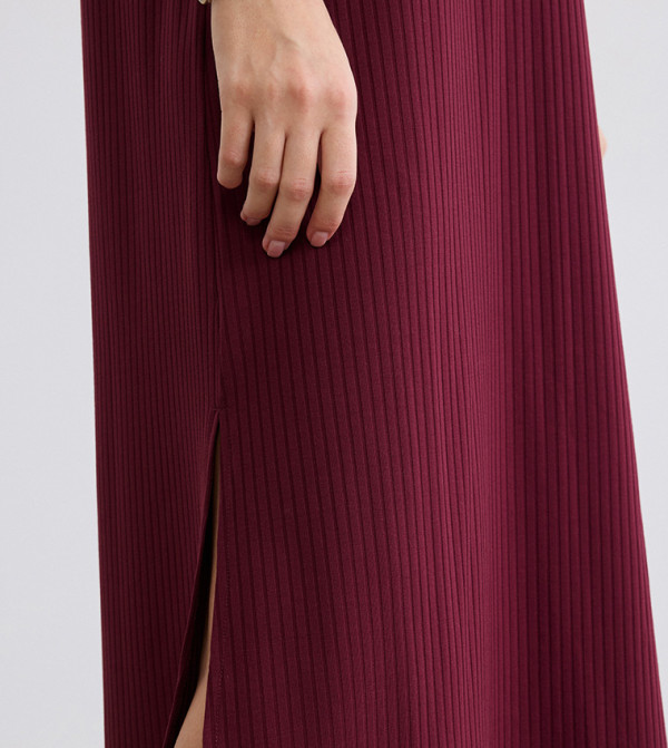 LC Waikiki Clothing - Maroon Midi Dresses