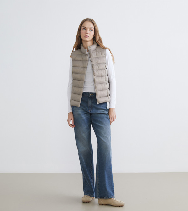 LC Waikiki  Puffer & Quilted Jackets - Brown Puffer & Quilted Jackets