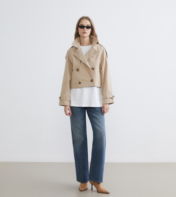 LC Waikiki Overcoats - Beige Overcoats