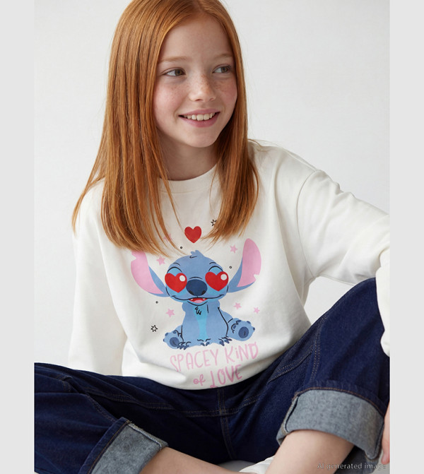 LC Waikiki Winterwear & Outerwear - White Sweatshirts