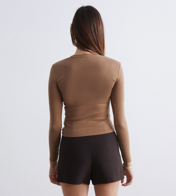 LC Waikiki  Casual Tops - Brown Casual Tops