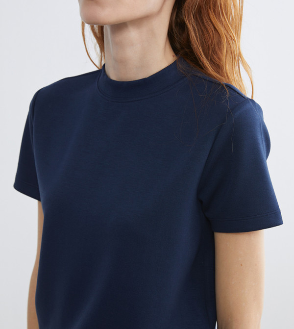 LC Waikiki  T-Shirts - Blue Short Sleeve T-Shirts