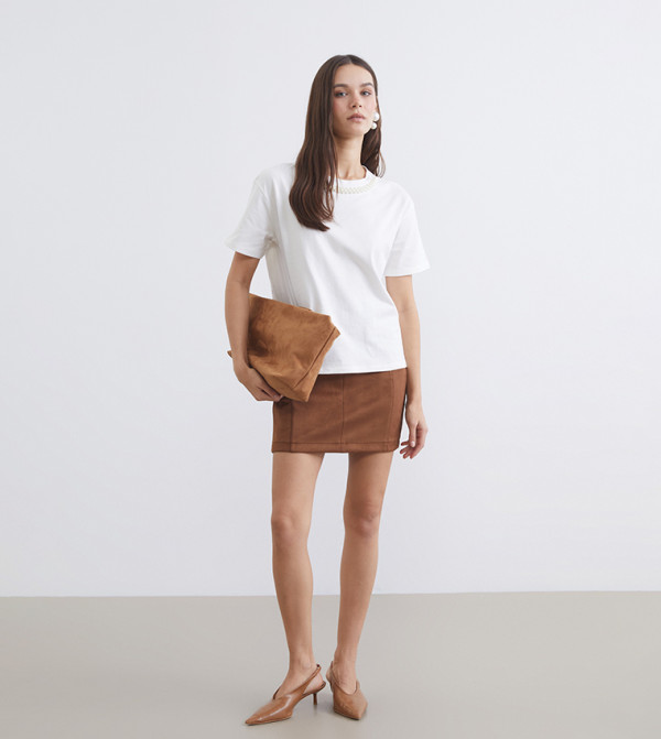 اٍل سي واي كيكي  تيشيرتات كاجوال - أبيض  Short Sleeve T-Shirts