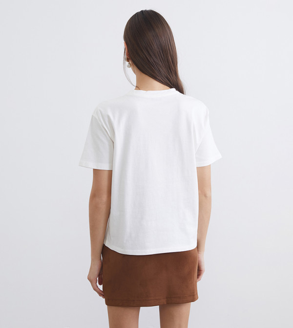 اٍل سي واي كيكي  تيشيرتات كاجوال - أبيض  Short Sleeve T-Shirts