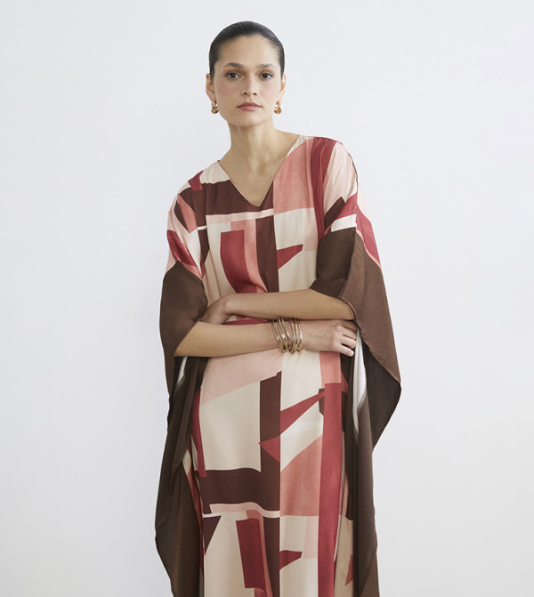 LC Waikiki Dresses - Brown Midi Dresses