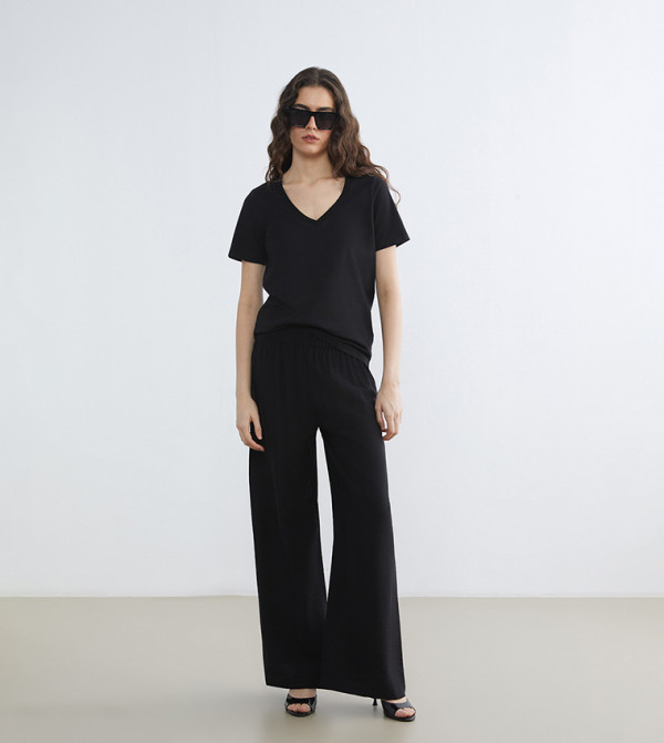 LC Waikiki  T-Shirts - BLACK Short Sleeve T-Shirts