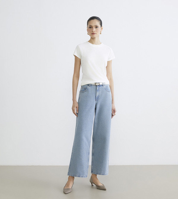 اٍل سي واي كيكي  بناطيل جينز - أزرق Wide Leg Jeans