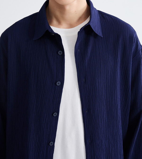 LC Waikiki Shirts - Navy Long Sleeves