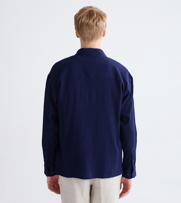 LC Waikiki Shirts - Navy Long Sleeves