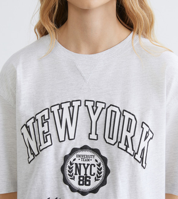 اٍل سي واي كيكي  - LIGHT GREY Short Sleeve T-Shirts