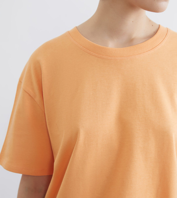 LC Waikiki  T-Shirts - Light Orange Short Sleeve T-Shirts