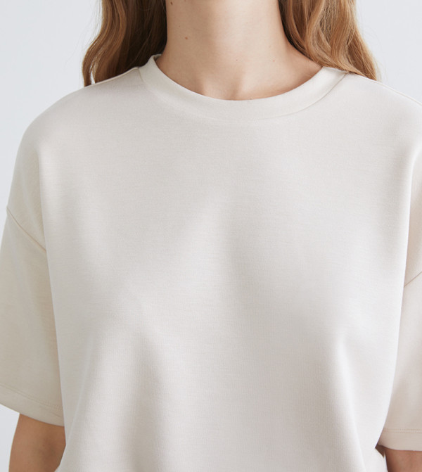 LC Waikiki  Short Sleeve T-Shirts - Beige Short Sleeve T-Shirts