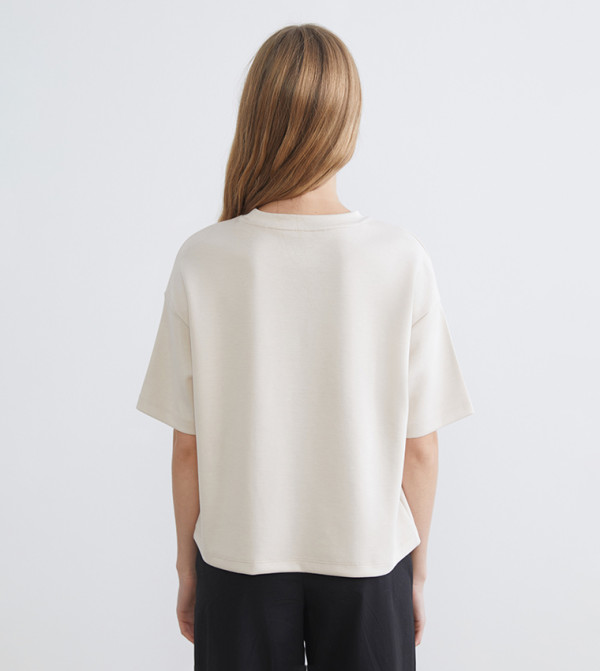 LC Waikiki  Short Sleeve T-Shirts - Beige Short Sleeve T-Shirts