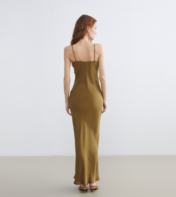 LC Waikiki Dresses - Khaki Maxi Dresses