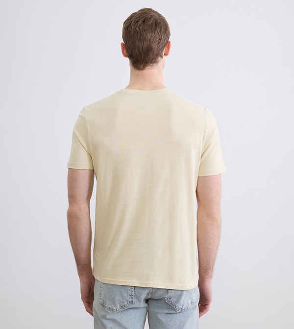 LC Waikiki - Yellow Round Neck T-Shirts