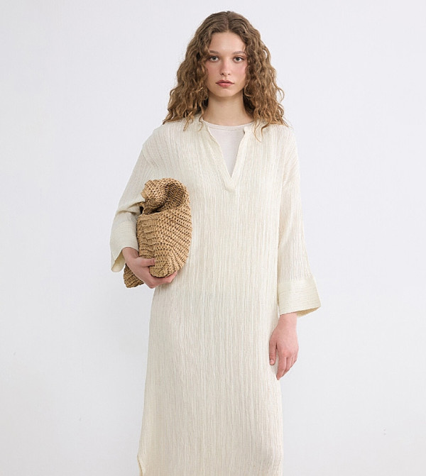 LC Waikiki  Midi Dresses - Beige Midi Dresses