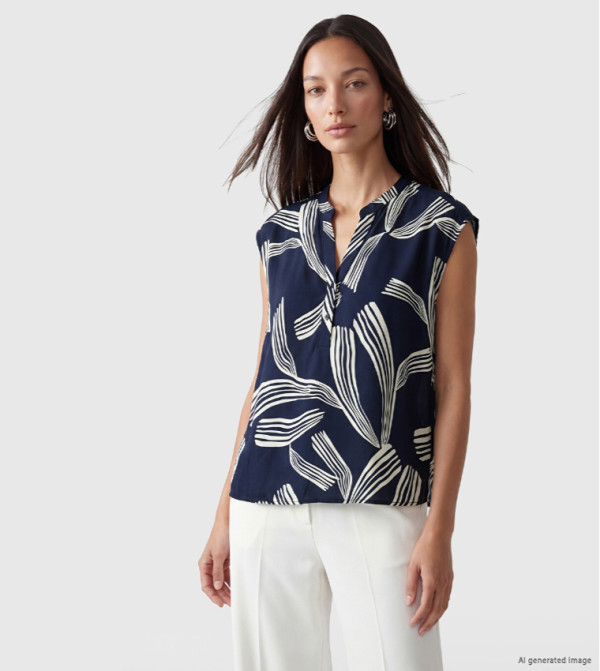 اٍل سي واي كيكي  توبات بلا أكمام  - أزرق Sleeveless Tops