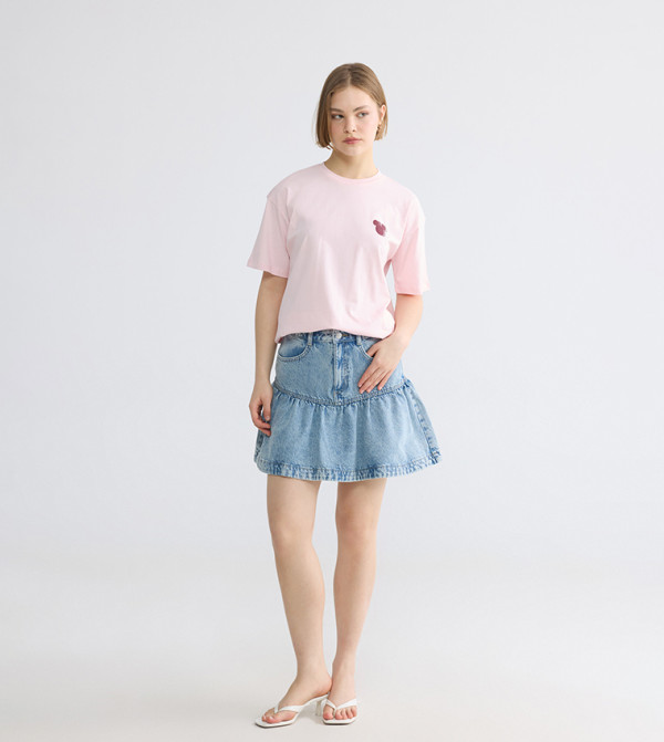 اٍل سي واي كيكي  تيشيرتات  كم قصير  - وردي Short Sleeve T-Shirts