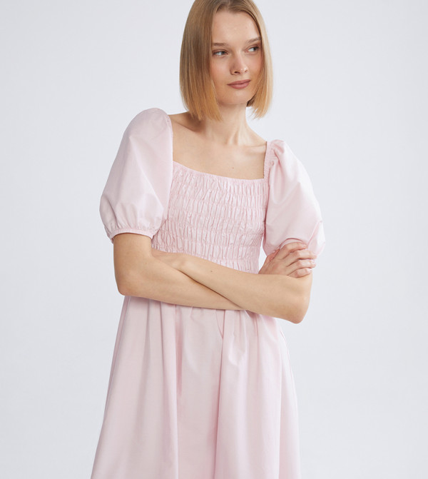 اٍل سي واي كيكي  pastel-dresses-march - وردي Midi Dresses