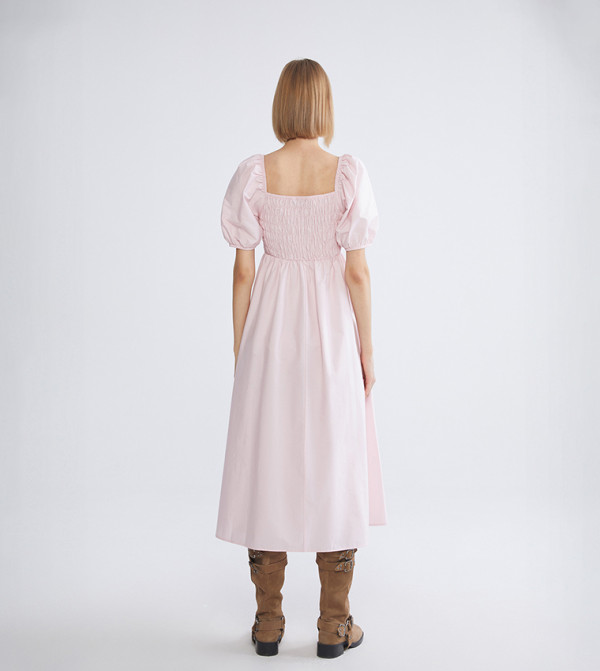 اٍل سي واي كيكي  pastel-dresses-march - وردي Midi Dresses